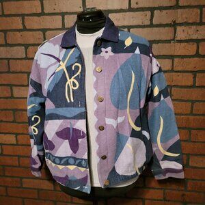 CHRISTOPHER and Banks Lightweight Jean style Jacket - Multiple blues/purples